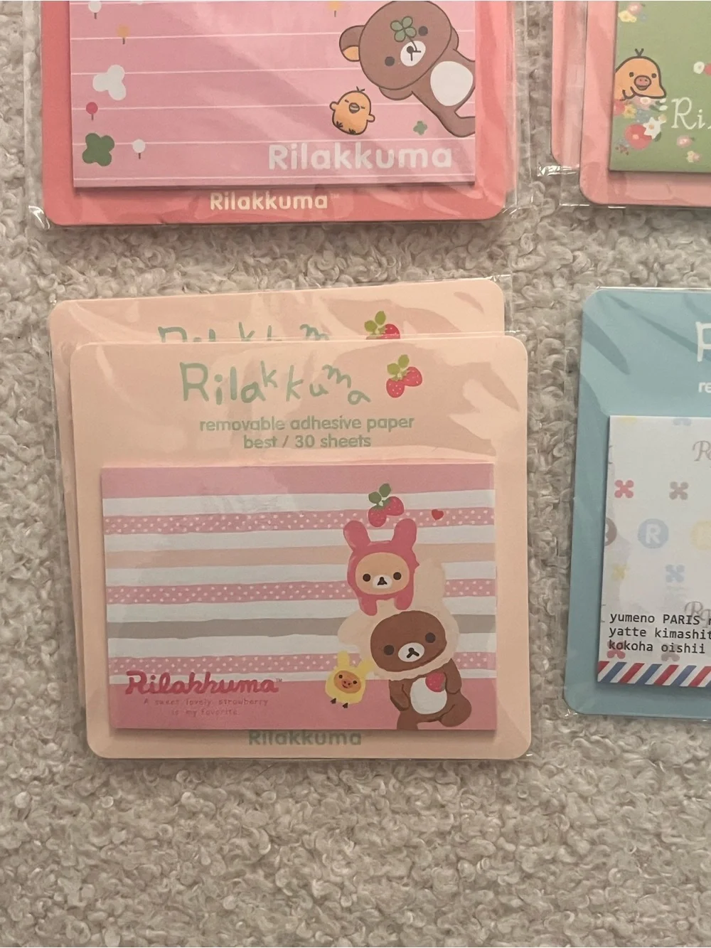 🎉 kawaii Rilakkuma sticky note bundle set of 7